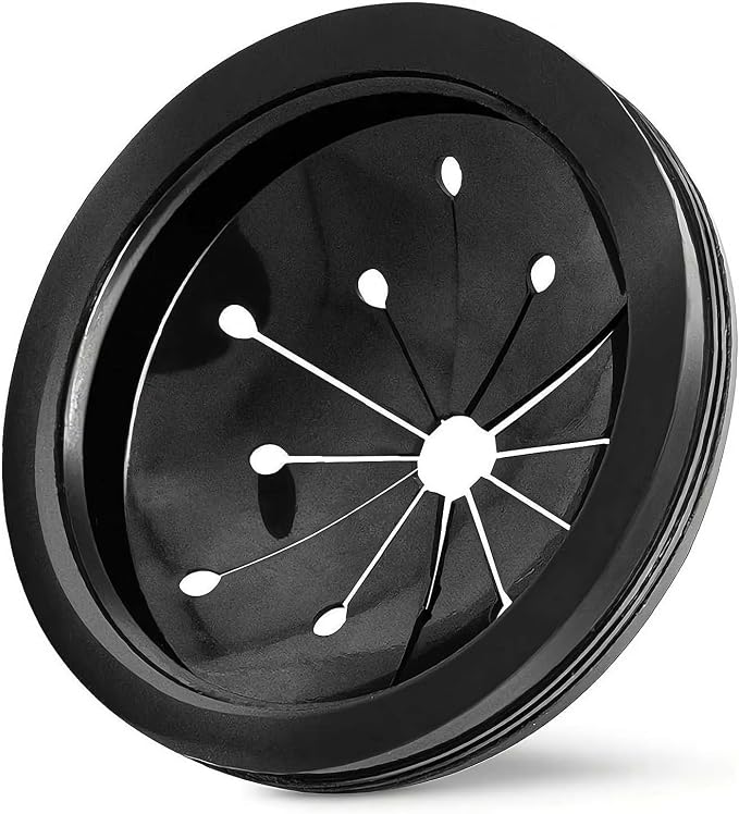 Black 3-Inch Garbage Disposal Splash Guard - Kitchen Sink Baffle Covers for Whirlaway, Waste King and GE Models - Rubber Drain Cover Disposal and Splash Protection, Garbage Disposals and Parts