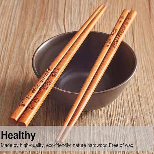 Chopstick Reusable Chinese style Chopsticks with Holder and Carrying Bag Chinese Traditional Stylish Set（2 Pairs）