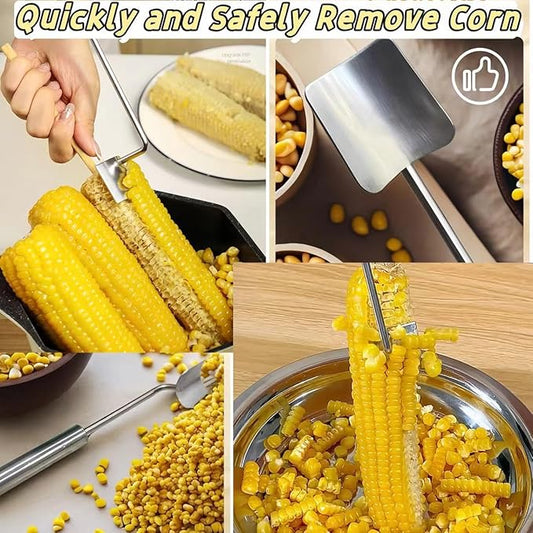 Corn Peeler 2025 Upgrade Stainless Steel Corn Stripper for Kitchen Corn Peeling Tool Corn Cob Thresher Easy Clean Corn Separator Quick Peel Corn Gadgets Gift