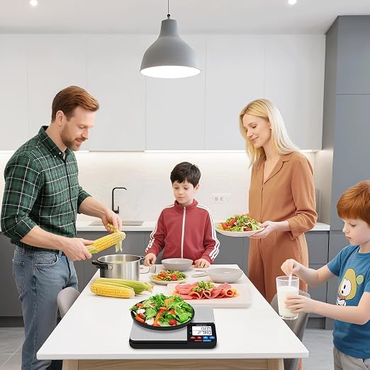 Dual Platform Digital Kitchen Scale, USB Rechargeable, 11lbs/5kg with 0.1g Precision & 500g with 0.01g Precision, with Tare & Accumulation, for Baking, Cooking, Jewelry, and Weight Loss