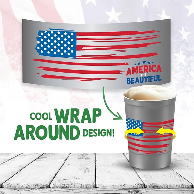 Steel Chill Cups 16 oz. Reusable Party Cups America the Beautiful, 12 Count | Made in USA from Steel these durable cups chill fast & keep your drink cold for longer, 100% recyclable for sustainablity