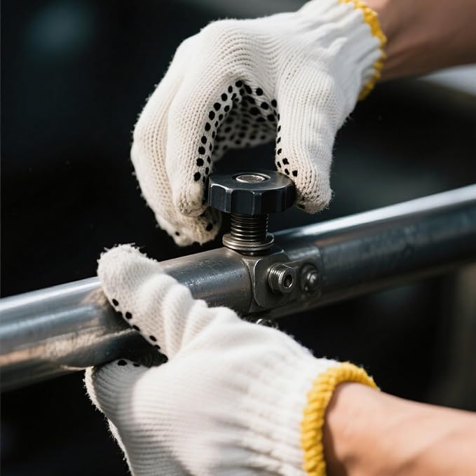 Unisex white cotton polyester knittedsafety gloves,suitable for gardening,warehouse,cooking work-12/36/240 pairs
