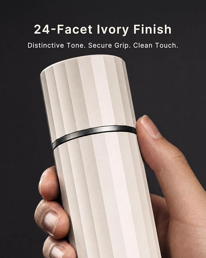 Manual Metal Salt Grinder Refillable, Titanium Alloy for Dry Salt | Titanium Alloy Core, 60+ Settings, High-Output Grinding, Dual Bearings, Magnetic Powder Chamber