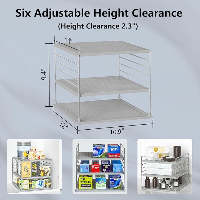 Upgraded Pantry Organizers and Storage - Divided Compartment Holder for Foil and Plastic Wrap - Kitchen Organization for Aluminum Foil, Wraps, Box