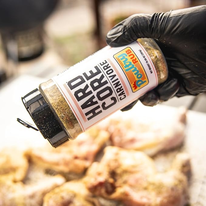 Hardcore Carnivore Poultry Rub for Chicken & Turkey, 10oz | Herb and garlic with a light lemony finish. Great on wings, thighs or whole roast chicken. MSG-Free & Gluten Free