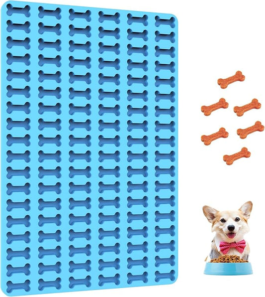 Dog Treat Molds Mini Bone Silicone Sheet, Dog Treat Maker Biscuit Molds with Scraper (1 PCS mini bone)