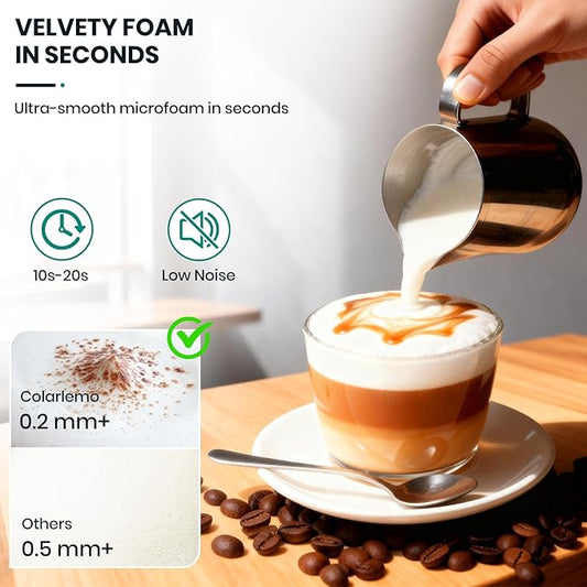 Milk Frother Handheld Rechargeable with Stand, Frother Wand Drink Mixer Electric Whisk for Coffee, Detachable With 3 Stainless Whisks, Hand Mixer for Lattes, Cappuccino, Matcha, Egg, Black