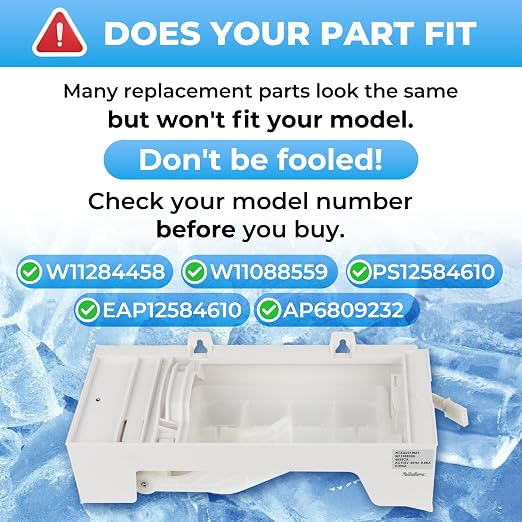 W11284458 W11088559 Refrigerator Ice Maker Replacement,Replace EAP12584610 AP6809232 PS12584610 (Upgraded OEM Quality) Easy Installation