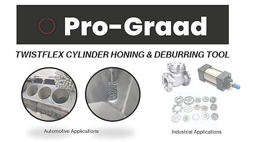 TwistFlex 15/16" 240SC Cylinder Hone, 0.9375” (23.8mm) Flexible Cylinder Honing & Deburring Tool for Hole Diameters 0.875"- 0.938“, 240 Grit Silicon Carbide, Pack of 1