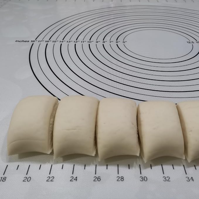 Yansumi silicone pastry non stick baking mat with measurement fondant mat with three sizes for silicone baking mat, counter mat, dough rolling mat,fondant/pie crust mat (Black, 16"L x 12"W)