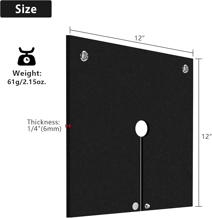 1/4"(6mm) Welding Blanket Fireproof 2 Pack, Graphite Carbon Felt Flame Resistant up to 3000℉, Soldering Flame Retardant Protective Mat, Brazing Heat Shield for Torch, Plumbing, 12" x 12"