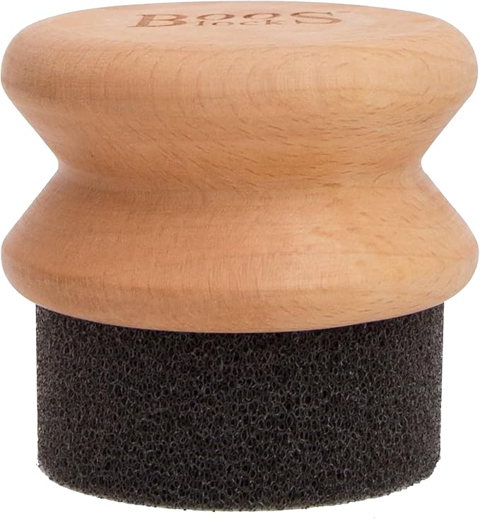 John Boos 3-Piece Care Set, 2-Pack 16 oz Mystery Oil & Round Beechwood Applicator - All-Natural Maintenance Formula for Butcher Blocks, Wooden Countertops & Wood Utensils