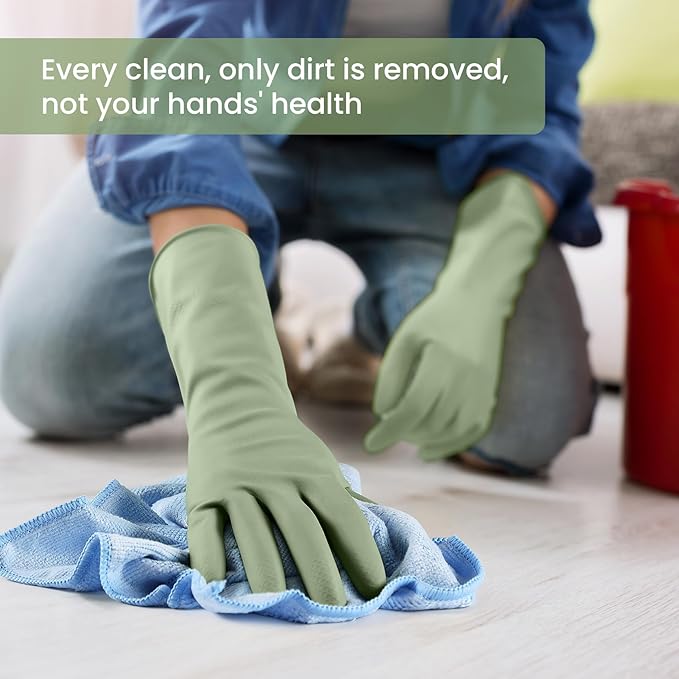 SIFANGKE Rubber Cleaning Gloves for Dishwashing, 12 Pairs Reusable Kitchen Gloves for Washing Dishes and Household Cleaning