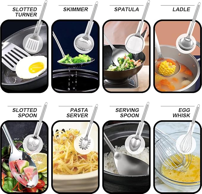 Leidawn 12.8" Carbon Steel Wok,11 Pcs Woks & Stir Fry Pans Wok Pan with Lid | Pre-Seasoned No Chemical Coated Chinese Pan with 10 Cookware Accessories, Flat Bottom Woks for Electric, Induction,Gas Stoves