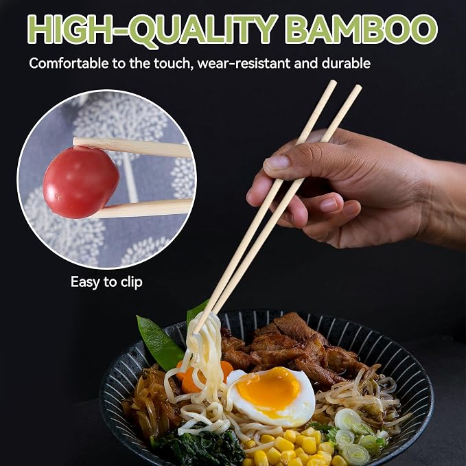 8.5 Inch X 25 Pairs Disposable Chopsticks,Simplea and Minimalistic Design,More Size Choices 7"/8.5"/9.5"/12"