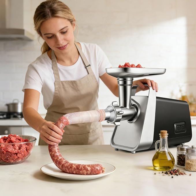 3 Pieces #22 Sausage Stuffer Grinder Tubes | Stainless Steel, Size 22 Meat Grinder Food Maker Kit, for #22 Food Grinder