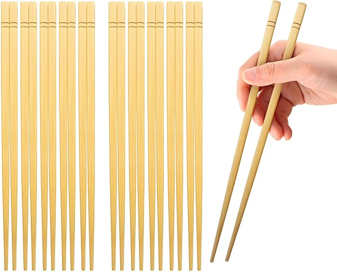9.5 Inch X 10 Pairs Chopsticks,Reusable,Simplea and Minimalistic Design,More Size Choices 7"/9.5"/12"