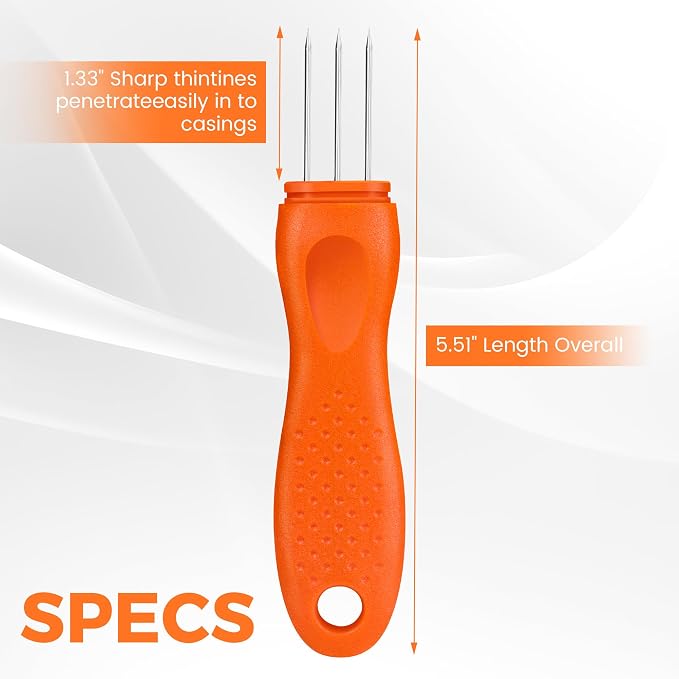 Sausage Pricker Tool for Making Sausage Stuffer. | Used During the Sausage-Making Process to Pop Trapped Air Pockets Under the Casing.