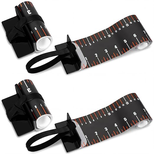 VioraWhite 2 Pcs 48 Inch Fishing Ruler Fishing Measuring Tape with Bump Board Waterproof Portable Roll up Fish Measuring Board Device Tool for Crappie Tuna Shark Swordfish