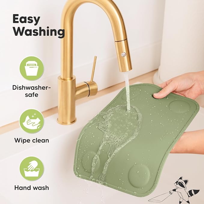 KeaBabies 2pk Silicone Placemats for Toddlers, Kids, Baby, 12x9 (Sage, S) | Non Slip Suction Silicone Placemat for Restaurants, Dining Table,Travel, Easy to Clean, Food Grade/BPA-Free, Small Table Mat