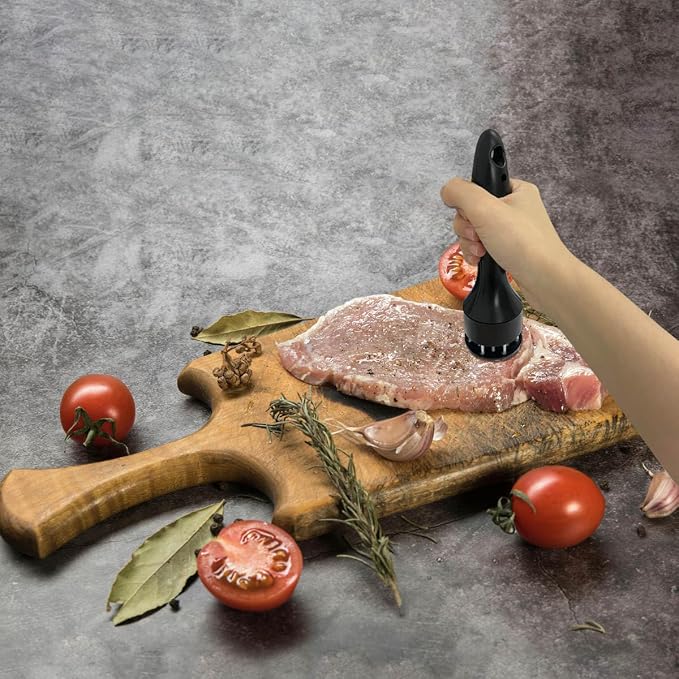 Stainless Steel Meat Tenderizer Tool，with 21 Needles Tenderizing Steak Meat Tool for Cooking BBQ, Marinade, Steak, Chicken,and Poultry