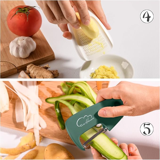 Kitchen Gadgets 6 Piece Set, Camping Cooking Utensils, Green
