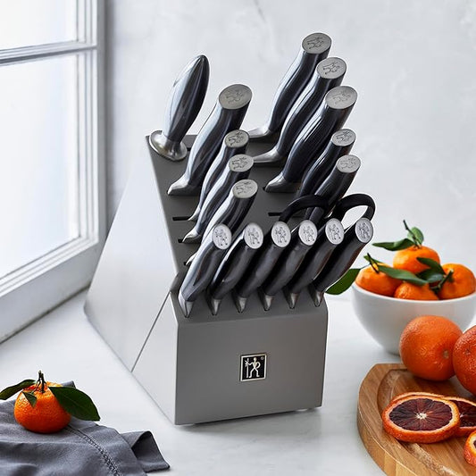 HENCKELS Graphite Razor-Sharp 18-pc Knife Block Set, German Engineered Informed by 100+ Years of Mastery