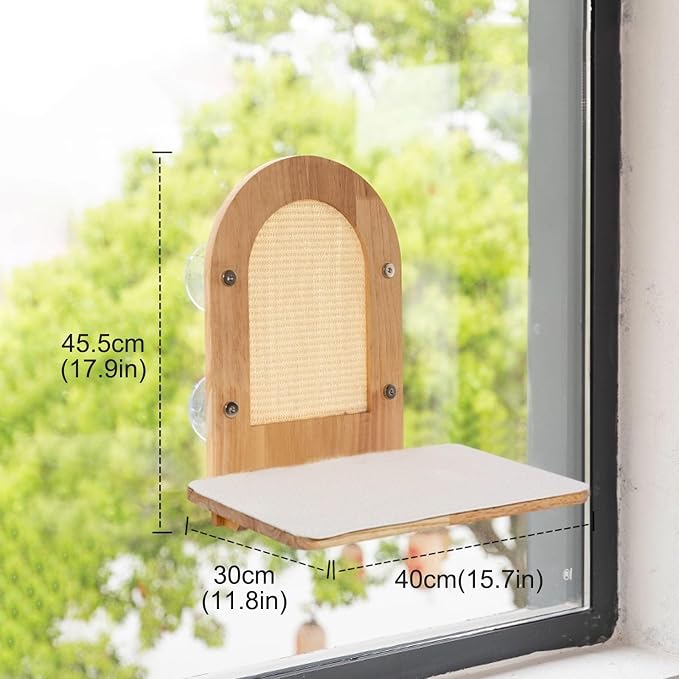 Cat Wall Shelves, Corner Climbing Shelf Perches, Kit Shelf, Suct Cup Support, Load-Bearing 20kg