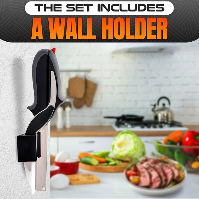 9.6" Cutting Board Scissors for Food with Stainless Steel Blade | 2 in 1 Kitchen Scissors for Food with Detachable Cutting Board; Cuts Veggies, Fruits, and Meat; Dishwasher Safe; Safety Lock