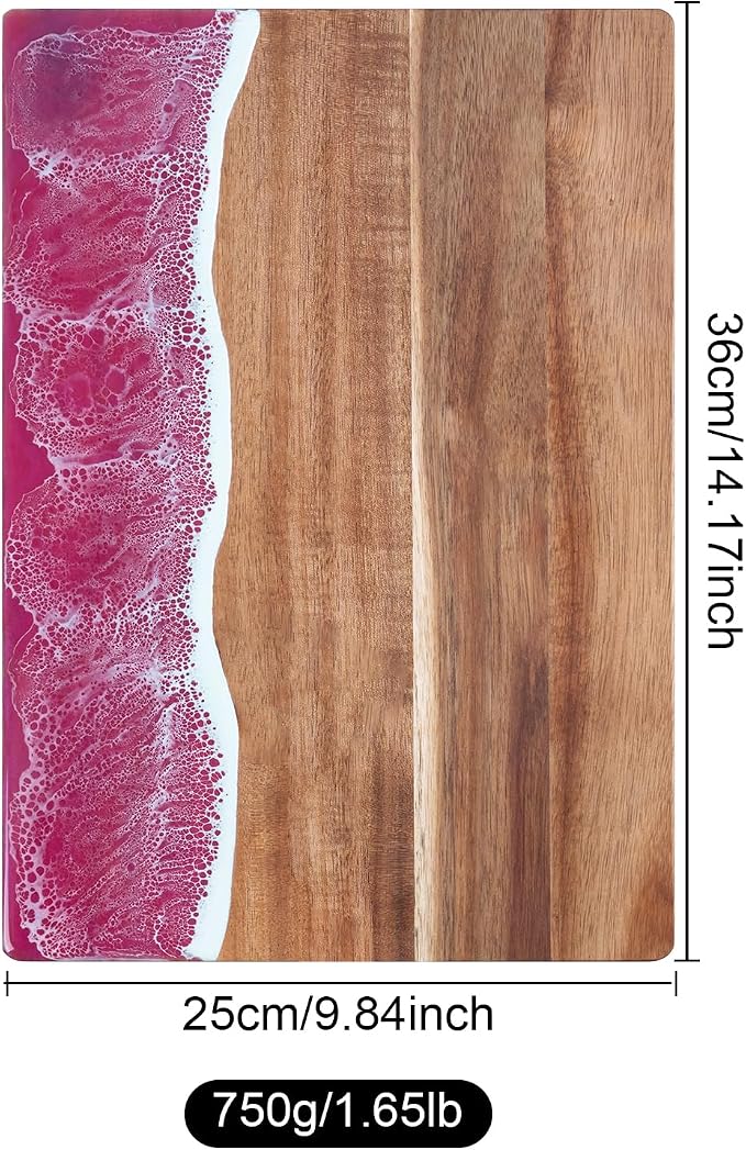 Ocean Charcuterie board: Resin Cutting Board, handmade board for Fruit Cheese and meat, Vegetable, Kitchen, Gift