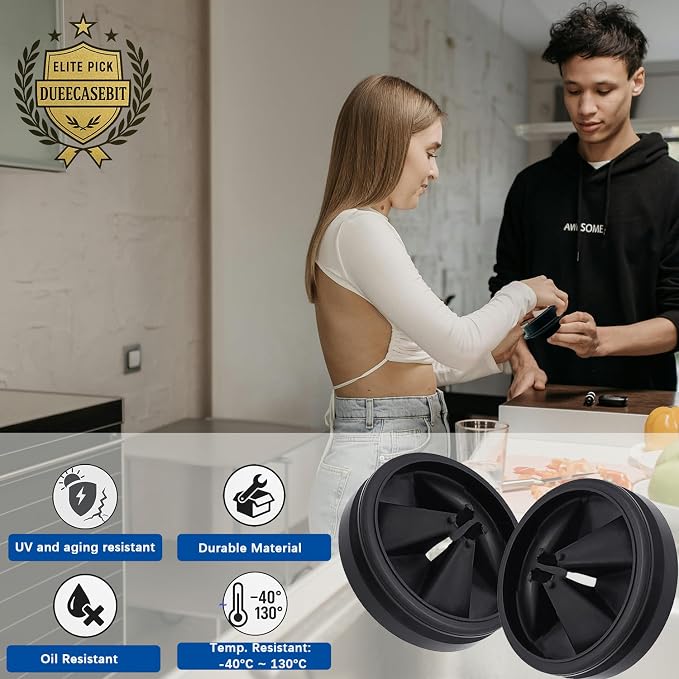 3-3/8 Inch Garbage Disposal Splash Guard, Upgraded Quiet Collar Sink Baffle Drain Plug, Replacement for InSinkErator Evolution Series Disposals. 1 PCS