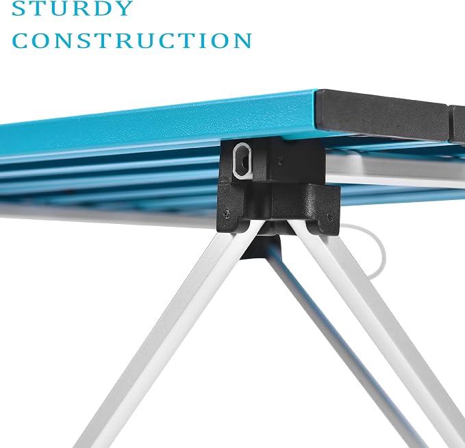 Grope Portable Camping Table,Aluminum Folding Beach Table (Deep Blue-M) | Portable & Easy to Carry, With Carry Bag for Camping, Prefect for Outdoor, Picnic, BBQ, Cooking, Festival, Beach, Home Use
