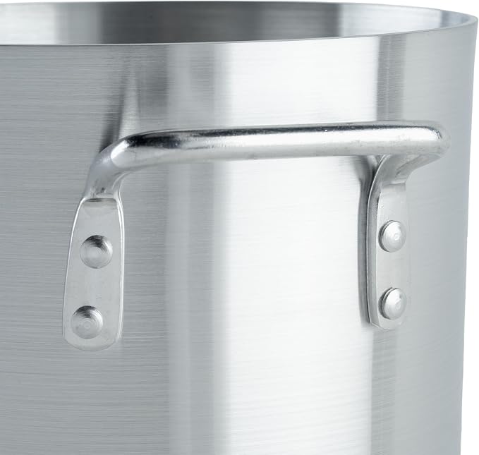 Winco 8 qt Elemental, Aluminum Stock Pot | Great for Stocks, Soups, Pasta and Batch Cooking