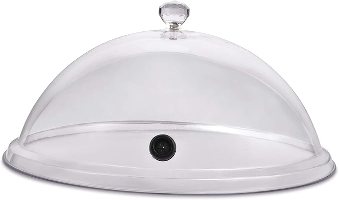 12 Inch Smoking Gun Plastic Dome for Plates, Glasses, Bowls, Smoke Infuser Cloche, Smoke Infuser Accessory Lid