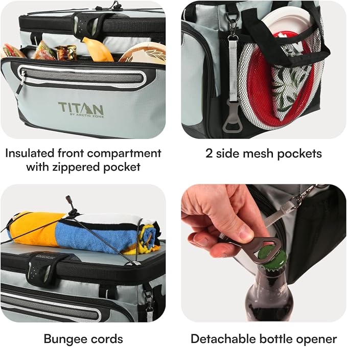Titan by Arctic Zone Deep Freeze Cooler - Zipperless Hardbody Cooler - Deep Freeze Insulation, HardBody Liner, and SmartShelf