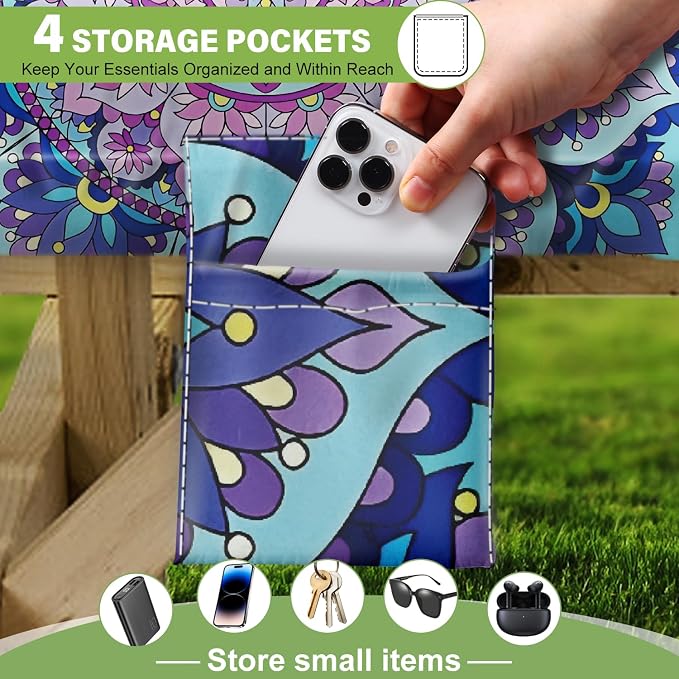 Fitted Picnic Table Cover with Bench Covers Waterproof Elastic Edges Rectangle Patio Tablecloth Outdoor Camping Essentials Stuff Rv Accessories Summer Trip Travel Camper Gifts for Woman Men, 96in 8 ft