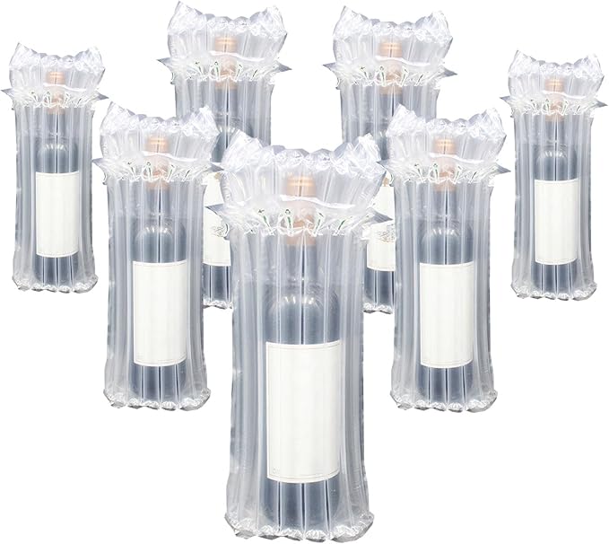 STAYWILD 10 Packs Wine Bottle Travel Protector & Inflatable Bags Airplane | Air Column Bubble Cushion Wrap Pouches for Shipping Packing Transport