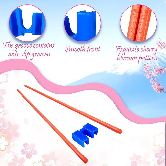 5 Pairs Reusable Chopsticks Helpers Training Chopstick for Beginner Replaceable Practice Chopsticks Non-slip Training Chopstick for Adults Learner(Alloy,Mixed Color)
