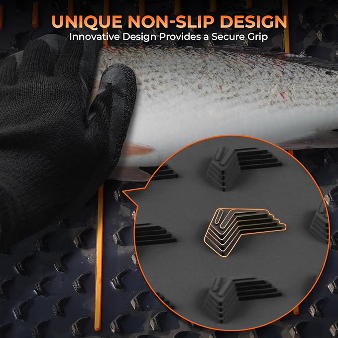 KastKing EZ Fillet Fish Fillet Mat, Non-Slip Fish Cutting Board | Anti-Slip Surface, 25" Integrated Ruler, Large Cutting Area, Easy to Clean, Roll-Up Storage, Fish Cleaning Board