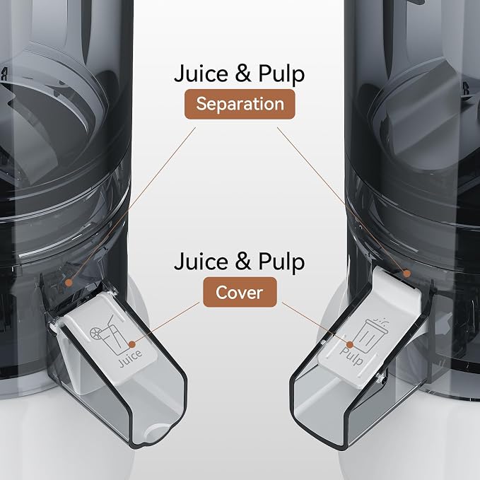 Masticating Juicer Attachment for KitchenAid Stand Mixer, 4.2" Large Feed Chute Fit Whole Vegetables & Fruits, Slow Cold Press Juicing, Includes 2 * 28oz capacity cups