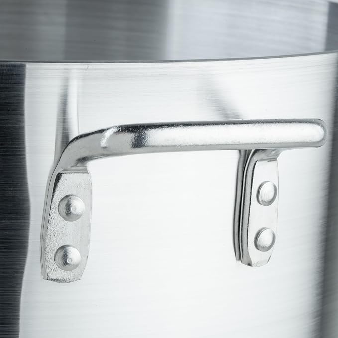 Winco 80 qt Elemental, Aluminum Stock Pot | Heavy-duty, Great for Stocks, Soups, Pasta and Batch Cooking