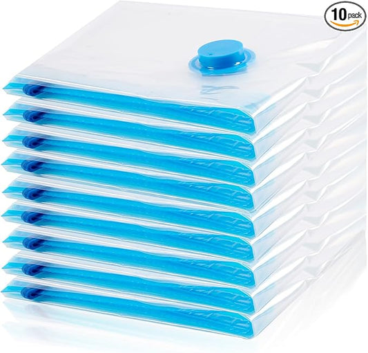 Vacuum Storage Bags, 10 Jumbo Space Saver Bags Compression for Comforters, Bedding and Blankets, Vacuum Sealed Bags Clothes Storage Travel Essentials