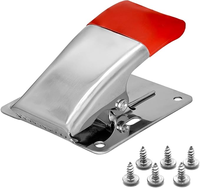 Fish Cleaning Board Tools Fillet Clamp w/Screws Deep-Jaw Fish Tail Clip Board for Scaling Table Bait (Fish Clamps with Red Grip)
