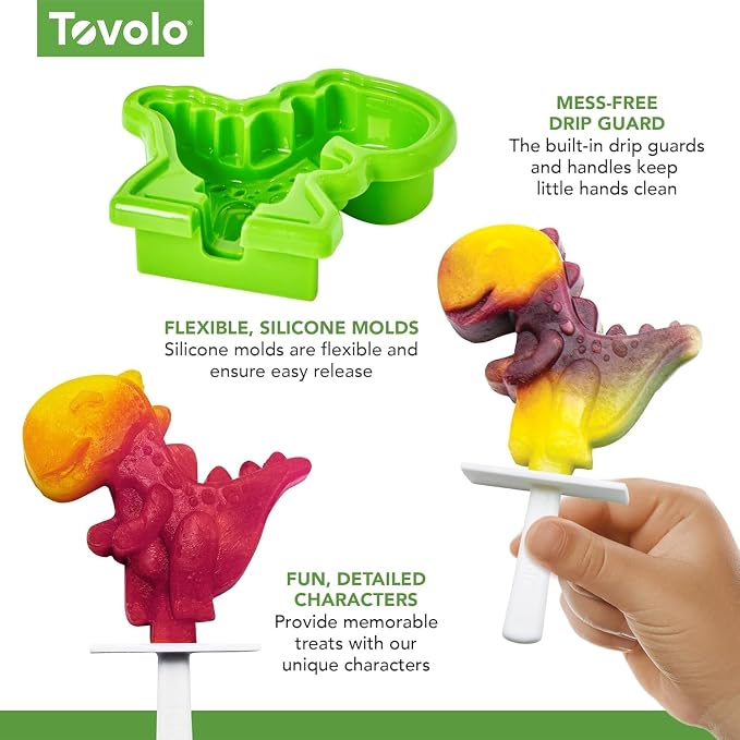 Tovolo, Molds Freezer Pop Mold Dinosaur Set Of 4
