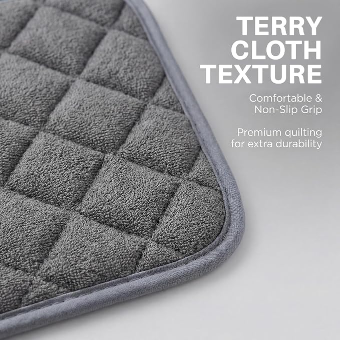 MAQIHAN Pot Holders for Kitchen - 4 PCS Cotton Pot Holder Set Hot Pads for Kitchen and Dining Essentials Decor and Accessories Gray 7 Inch Terry Cloth for Oven Cooking Baking Pans
