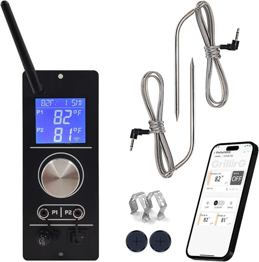 Smart WiFi PID Controller Kit for Camp Chef Gen 2 Retro Fit Grills | Upgrade Kit with WiFi controller & 2 meat probes, Fits Pursuit 20, SG/SGX/DLX/XT/Woodwind Classic series, replaces PG24-82