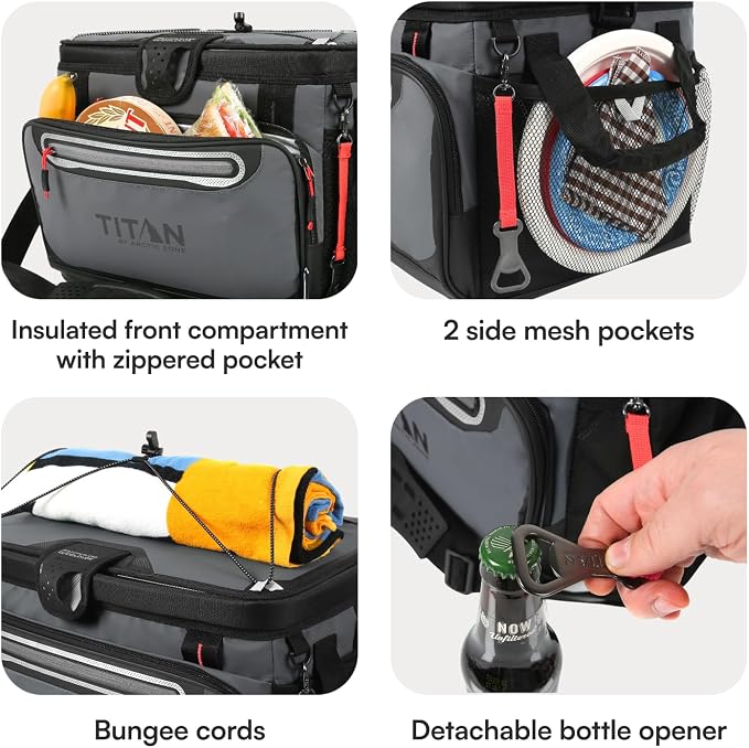 Titan by Arctic Zone Deep Freeze Cooler - Zipperless Hardbody Cooler - Deep Freeze Insulation, HardBody Liner, and SmartShelf