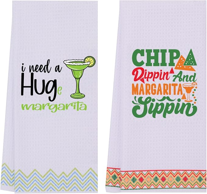 LXOMILL Margarita Gifts, Funny Kitchen Towels, Cinco De Mayo Decor