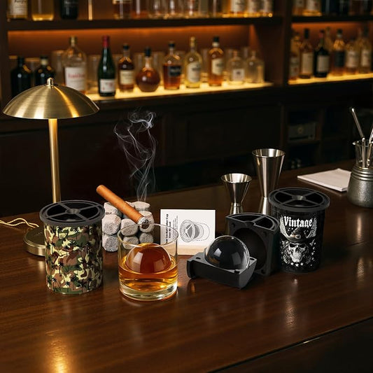 Clear Ice Cube Maker, 2 Pack Large Ice Cube Molds, Ice Ball Maker Mold for Whiskey Lover, 2.5" Stainless Steel Ice Maker, Non-bpa & Easy-release Old Fashioned Ice Cube Mold, Bourbon Gifts for Men