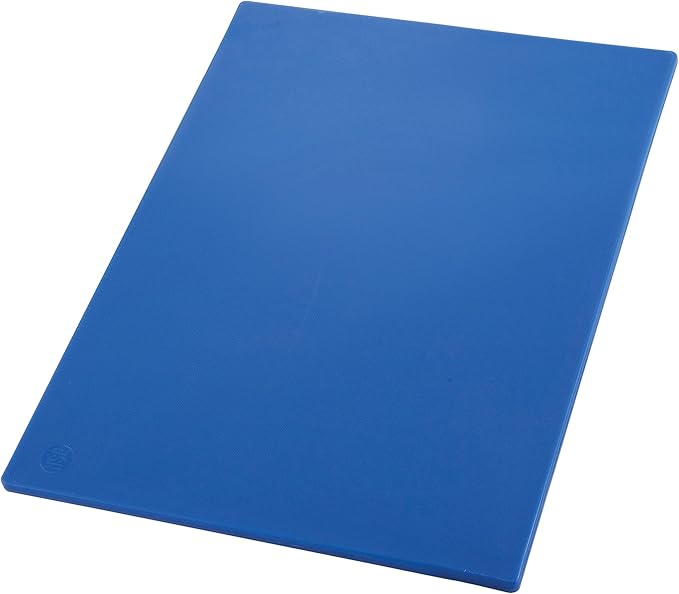Winco 15" x 20" Blue Heavy-Duty Plastic Cutting Board (Set of 6) | Dishwasher safe, Stain resistant, Minimizes dulling, Great for Charcuterie, Cheese, Appetizers and Buffet Displays